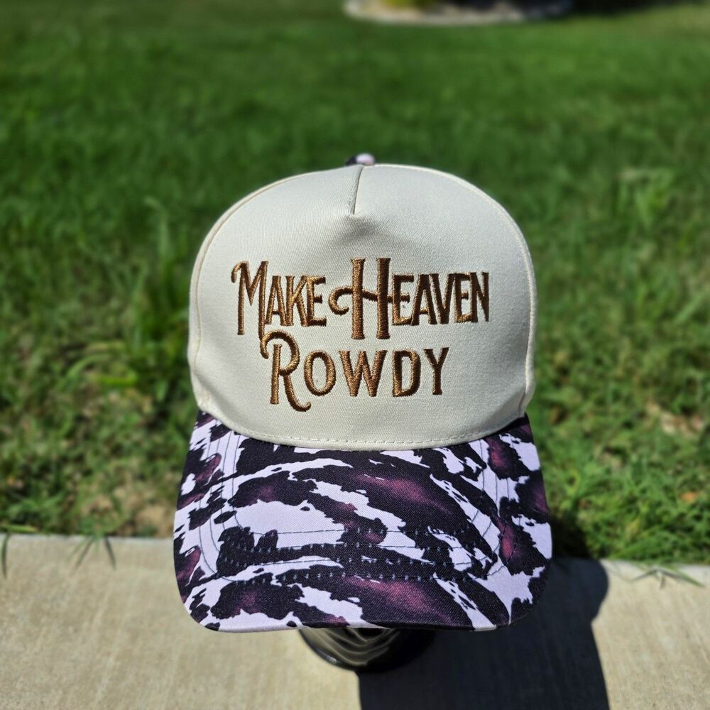 NEW! "Make Heaven Rowdy" Baseball Cap Hat Christian Merch Church Sunday